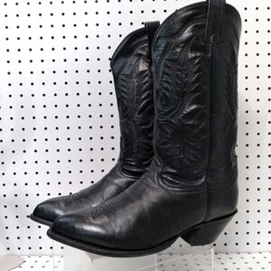 Tony Lama | Men's Black Shoes | Leader Stitched Cowboy & Western Boots Made 🇺🇸